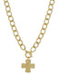 Gold Hammered Cross Necklace