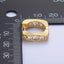 24K Gold Filled Rhinestone Square Huggie Earrings