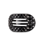 Flat Round Hair Clip | Medium | Jet Black Quilted