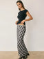 Plaid Chiffon Maxi Skirt