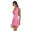 Pink Plunge Mini Dress