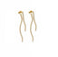 Double Line CZ Drop Earrings
