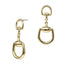 Gold Horse Bit Stud Earring