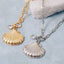 Chain Link Seashell Pendant Necklace - Hallelu Clothing Boutique