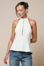 Clasp Detail Halter Tank Top - Hallelu Clothing Boutique