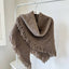Coffee Wool-Blend Triangle Shawl - Hallelu Clothing Boutique