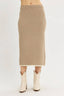 Contrast Crush Midi Skirt - Hallelu Clothing Boutique