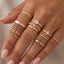 Crystal Star And Pave Stacking Ring Set - Hallelu Clothing Boutique
