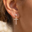 CZ Cross Dangle Drop Earrings - Hallelu Clothing Boutique