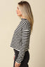 Elina Striped Collar Knit Top