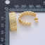 18K Gold Filled Twisted Hoop Earrings