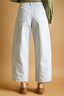 Blue Striped Barrel Leg Pants
