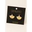 Gold Dipped Tower Fan Earrings