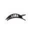Flat Rectangle Hair Clip | Small | Jet Black Quilted