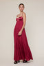 ELEGANT SILKY SLEEVELESS BRA TOP MAXI DRESS