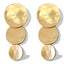 Gold Graduated Disc Statement Earrings