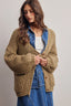 Olive chunky knit cardigan sweater 