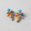 Colorful Raffia Palm Tree Earrings