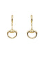 Gold Huggie Horsebit Earring