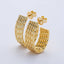 18K Gold Filled Twisted Hoop Earrings