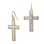 Hammered Silver Cross Earring