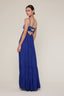 ELEGANT SILKY SLEEVELESS BRA TOP MAXI DRESS