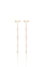 Box Chain Pearl Dangle Earrings (K355)(K214)