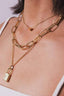 18K Gold Plated Waterproof Stainless Steel Chain Necklace - 7472