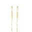 Dangle Beaded Cross Charm CZ Stud Earrings (K274A)