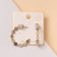 Gold Dipped Marble Beaded Earrings