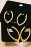 Pointed Oval Hinge Hoop Earrings