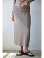 Knit Ruched Midi Skirt