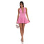 Pink Plunge Mini Dress