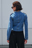 Denim Military Jacket - Hallelu Clothing Boutique