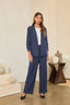 Denim Ruched Sleeve Blazer - Hallelu Clothing Boutique