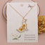 Floral Friend Gold Dog Dried Flower Necklace