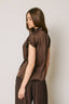 Draped Satin Mock Neck Blouse - Hallelu Clothing Boutique