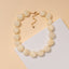 Marbled Chunky Stone Bead Necklace