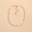 Marbled Cylinder Bead Necklace