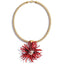 Red Coral Flower Collar Necklace