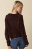 Elina Striped Collar Knit Top