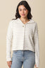 Elina Striped Collar Knit Top
