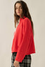 Textured Knit Half-Zip Mock-Neck Sweater