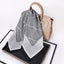 Vintage Letter Print Satin Square Scarf for Women_CWASC0809