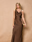 Satin Twisted Strap Maxi