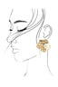 Gold Hibiscus Earrings