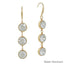 Gold Triple Drop Crystals Earring