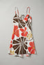 retro tropical floral print mini dress
