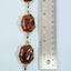 Amber Tone Bezel Set Oval Stone Chain Belt