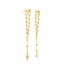 Small Cross Charm Bead Link Dangle Lariat Earrings